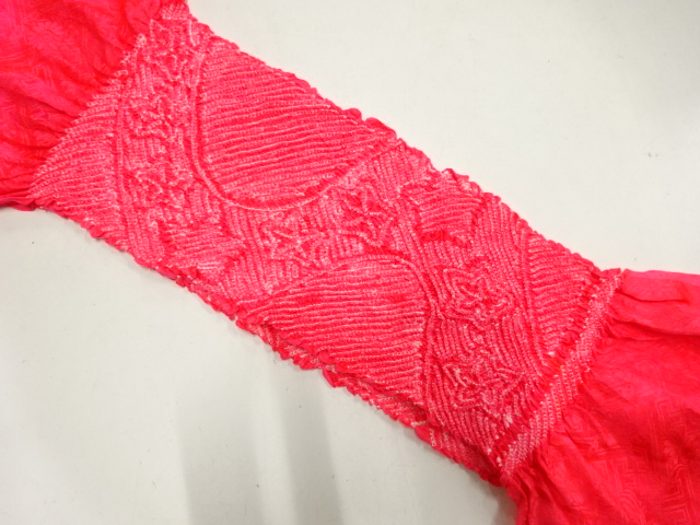 正絹　絞り　帯揚げ